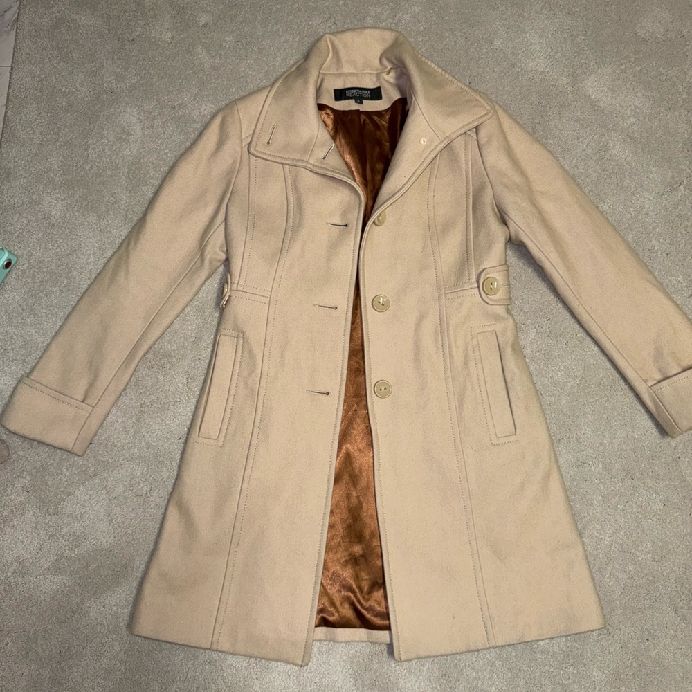 Elegant Tan Kenneth Cole Women's Peacoat